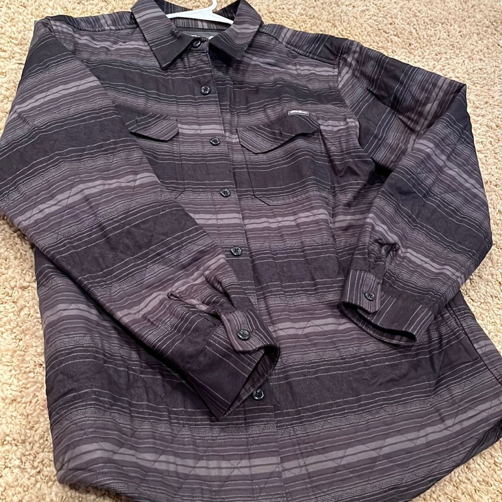 Eddie Bauer Striped Shirt Jacket